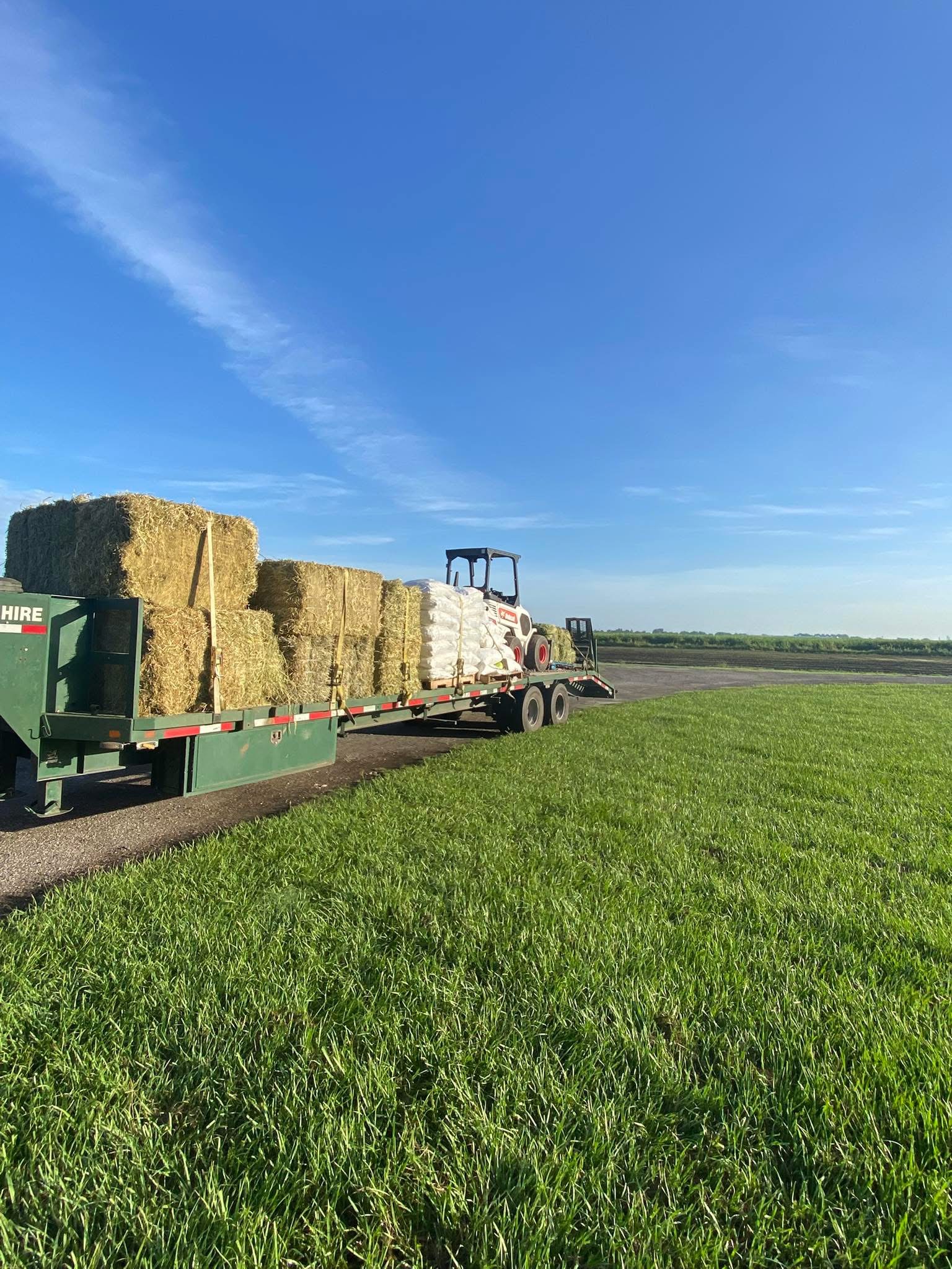 Hay bales ready for delivery in South Florida
